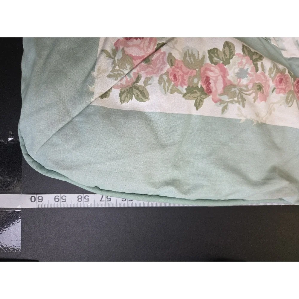 Vtg 80s Laura Ashley Cottage Rose Floral Paisley Comforter Sham Dust Ruffle Set